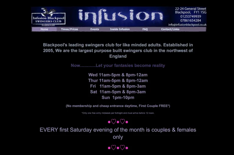 Infusion Swingers Club Blackpool