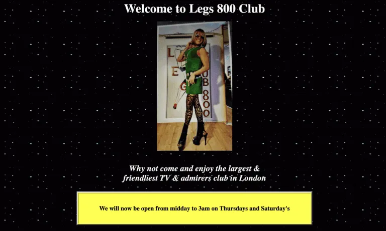 Legs 800 TV & Admirers club London
